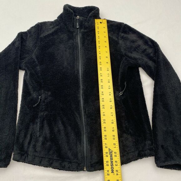 The North Face Fleece Jacket Full Zip Womens Small Black Pockets Fuzzy Outdoor - Picture 11 of 12
